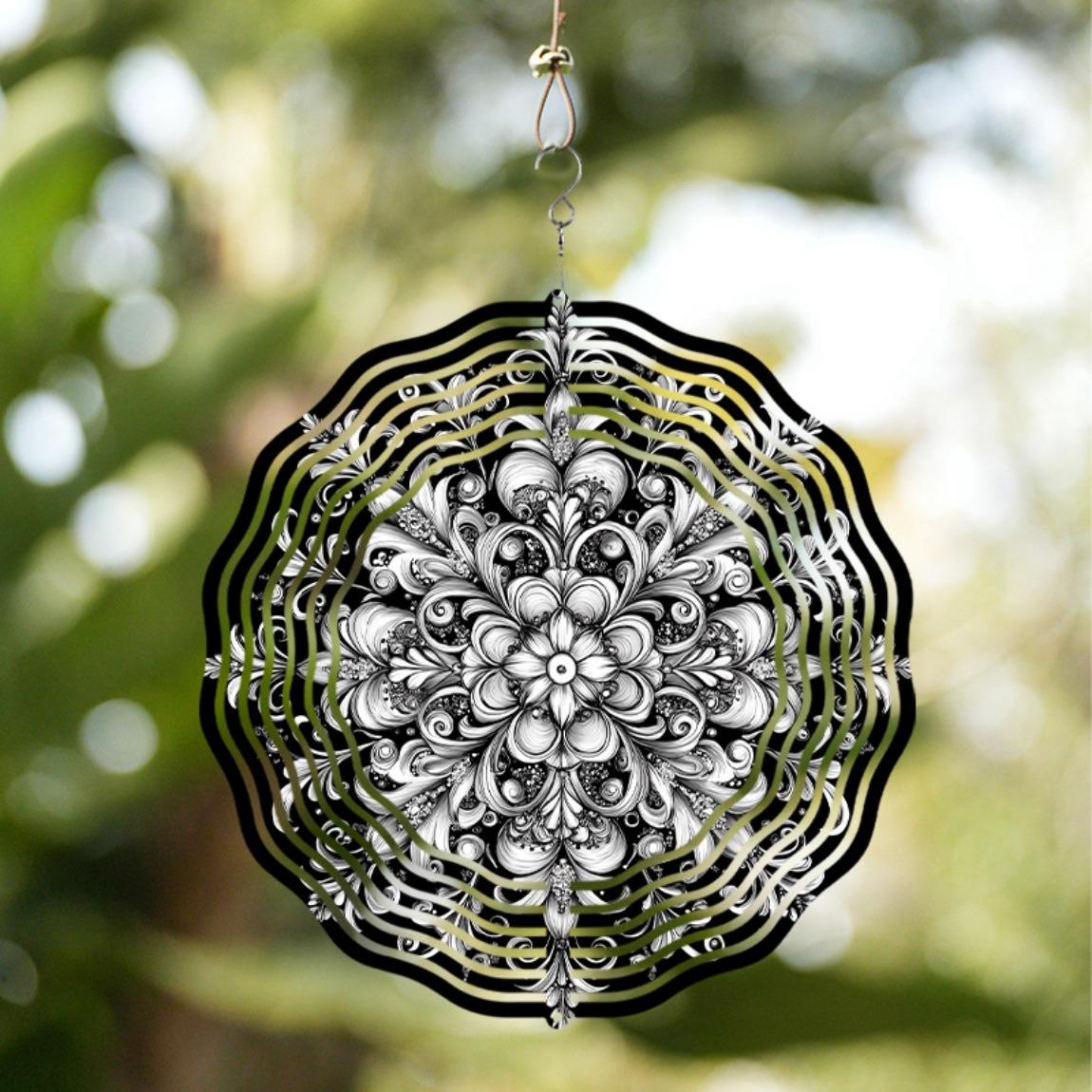

10 Inch Hanging Wind Chime for Outdoor Decor Rotating Hook Elegant Design Perfect for Balcony Lawn Garden Gift for Spring Summer 01A
