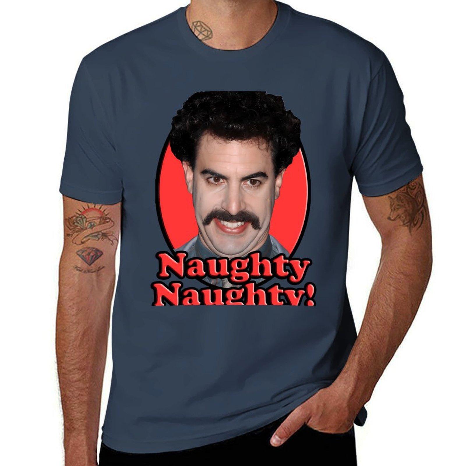 Borat Naughty Naughty TShirt Stain Resistant Casual Tee S