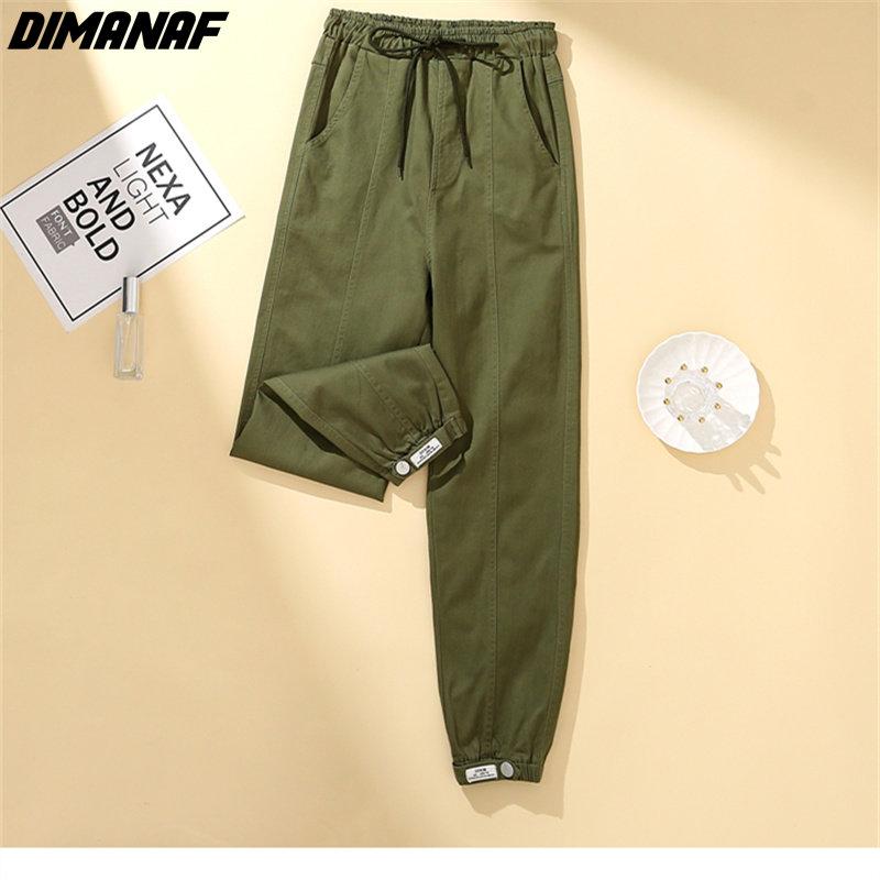 DIMANAF 2025 Rozmiar Plus Wiosna Damskie Spodnie Moda Luźny Patchworkowy Styl Paski Damskie Spodnie Spodnie Zielone 4XL