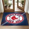 Boston Red Sox Design Crystal Velvet Rug Soft Decorative Mat for Bedroom Entrance