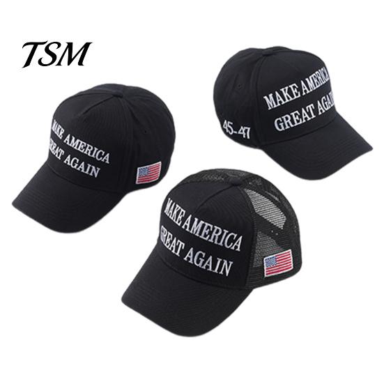 Cotton Polyester Hat Baseball Letter Embroidery Long Brim Hollow Mesh 2024 President Inspirational Cap Election Campaign American Flag Pattern Rallies