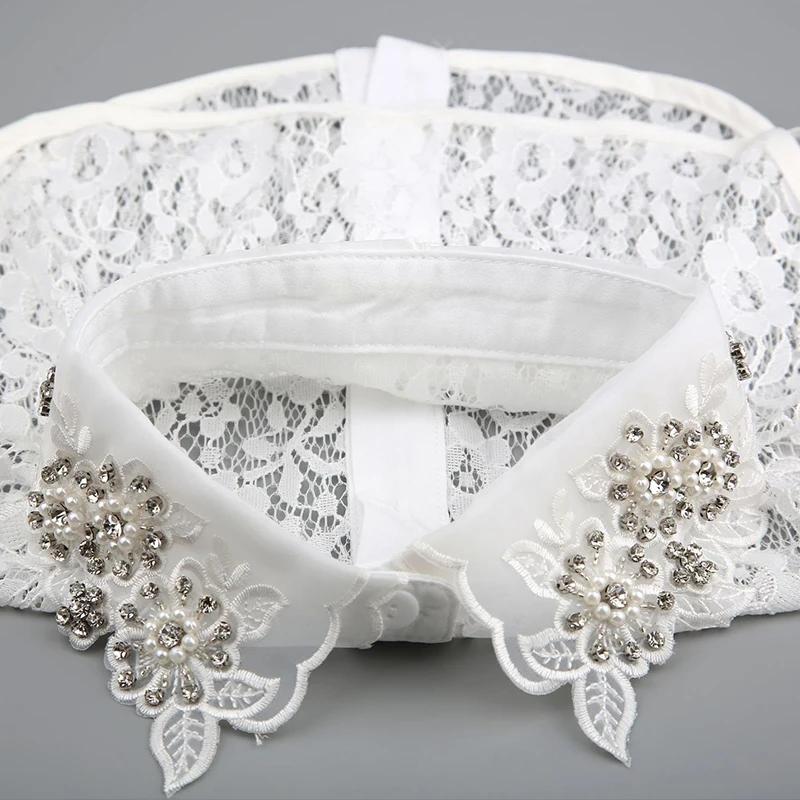 Business Women Fake Collar Shirt Detachable Collar Female False Collars Necklace Dress Lapel Blouse Top Faux Collar