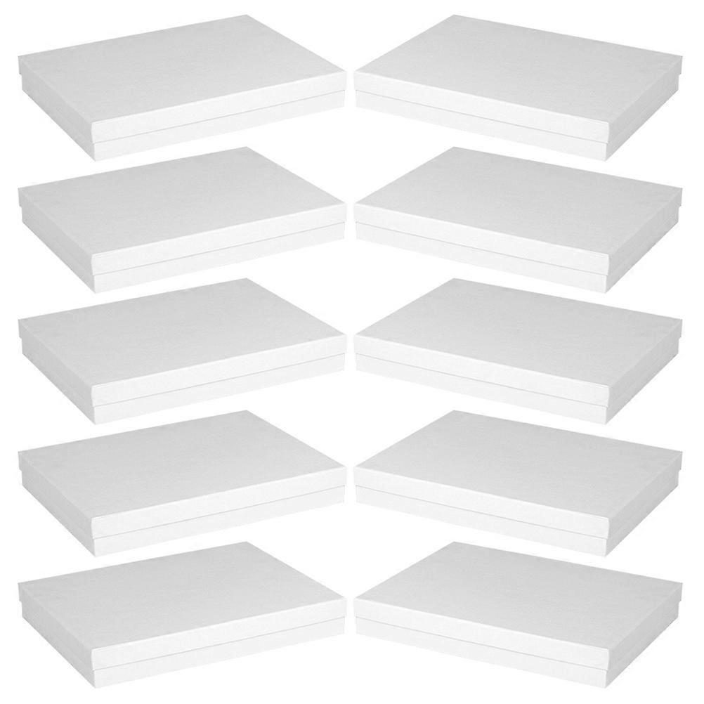 Multipurpose Decorative Gift Boxes for Birthdays Weddings Christmas in Sturdy White 10Pcs