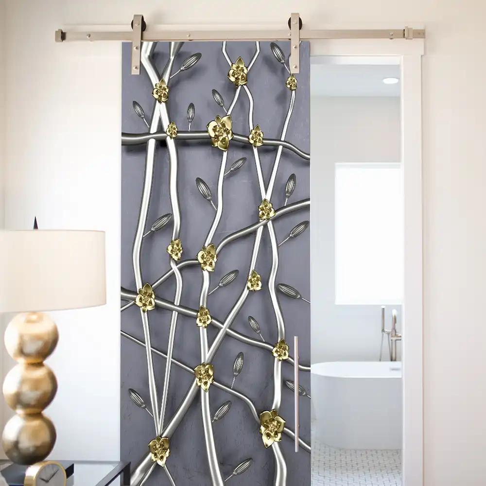 Retro Themed Kitchen Decoration PVC Door Sticker - a Festive Door Decoration That Can Be Easily Removed, Suitable for Kitchen, Guest Room