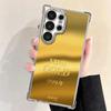 Fine Gold Pattern Printing Plating Phone Case For Samsung Galaxy S24 S25 FE S26 Edge S23 Ultra S22 S21 Plus S20 Anti-Fall Airaba