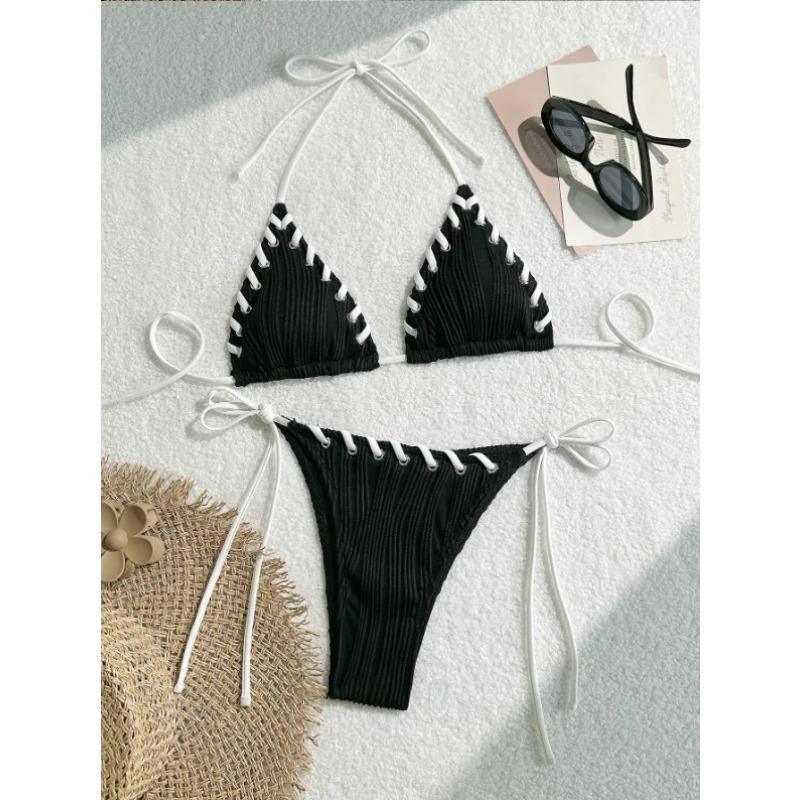 2026 Summer New Sexy Solid-Color Bikini: Women's Beach Vacation Swimsuit for INS Style