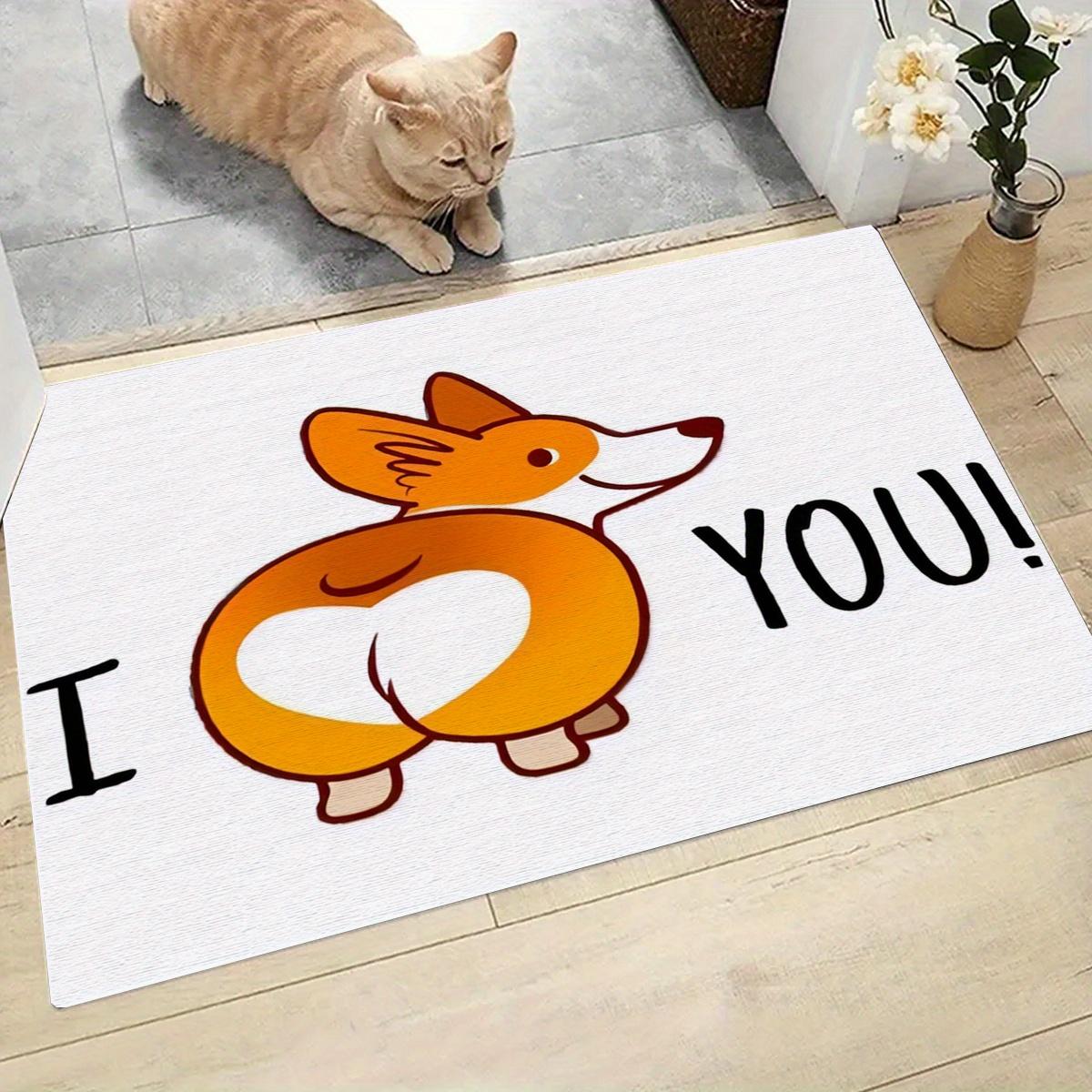 

1PC Corgi Pattern Door Mat Kitchen Entrance Mat, Dust Carpet, Bedroom, Living Room, Garden, Bathroom Floor Mat Decoration 50x80cm