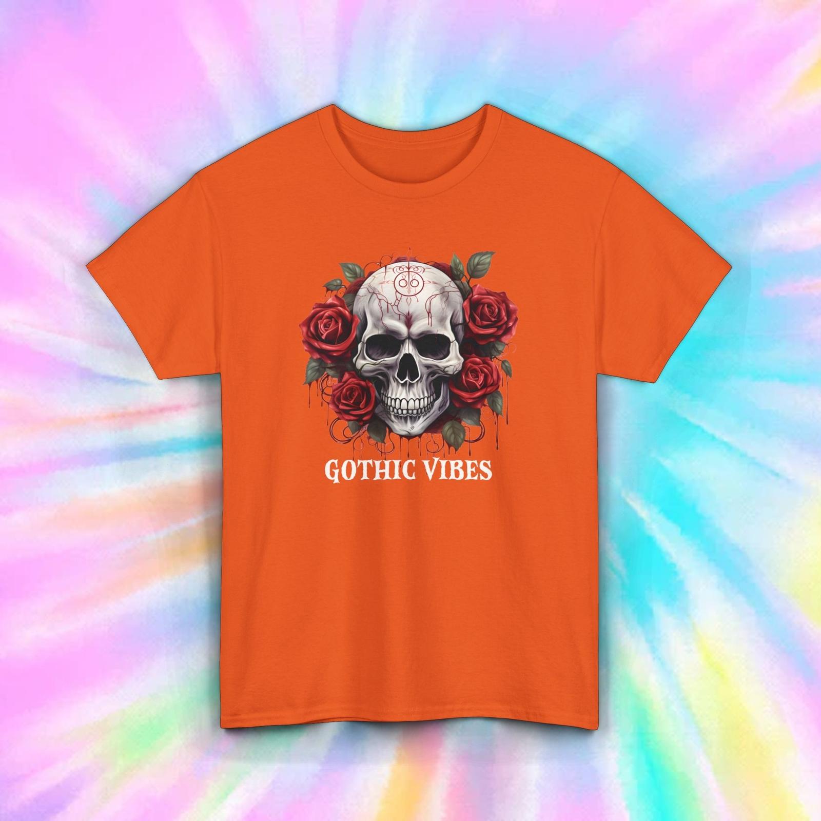 Gothic Vibes T-Shirt | Skull and Roses Graphic | Dark Aesthetic Tee S-5XL S разноцветный