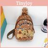 Trendy Adorable And Kids Chest Bag Colorful Cartoon Nylon Backpack For School Play And
