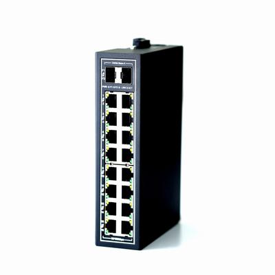 WIWAV Industrial Ethernet Settings Silent Use WDH-16ET2GF-DC 10/100Mbps 18-port switch/No required/Energy saving/Fanless design/Ventless structure/For