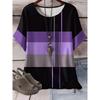 Summer Women's Casual Fashion Creative Casual Daily T-shirt Loose Casual T-shirt 3D Digital Color Printed T-shirt