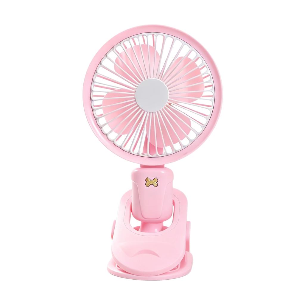 Portable Mini Bladeless Electric USB Rechargeable Three-Speed Handheld Fan with Clip for Outdoor Hotel Cars RVs & Household Use