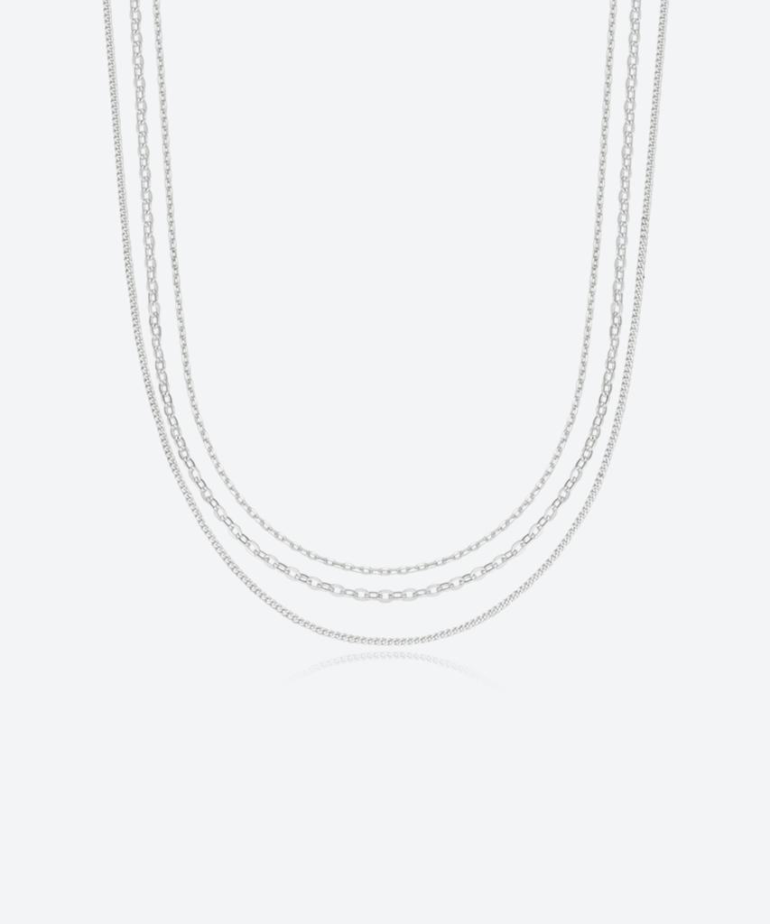Baradu 925 Trio Layer Chain Necklace