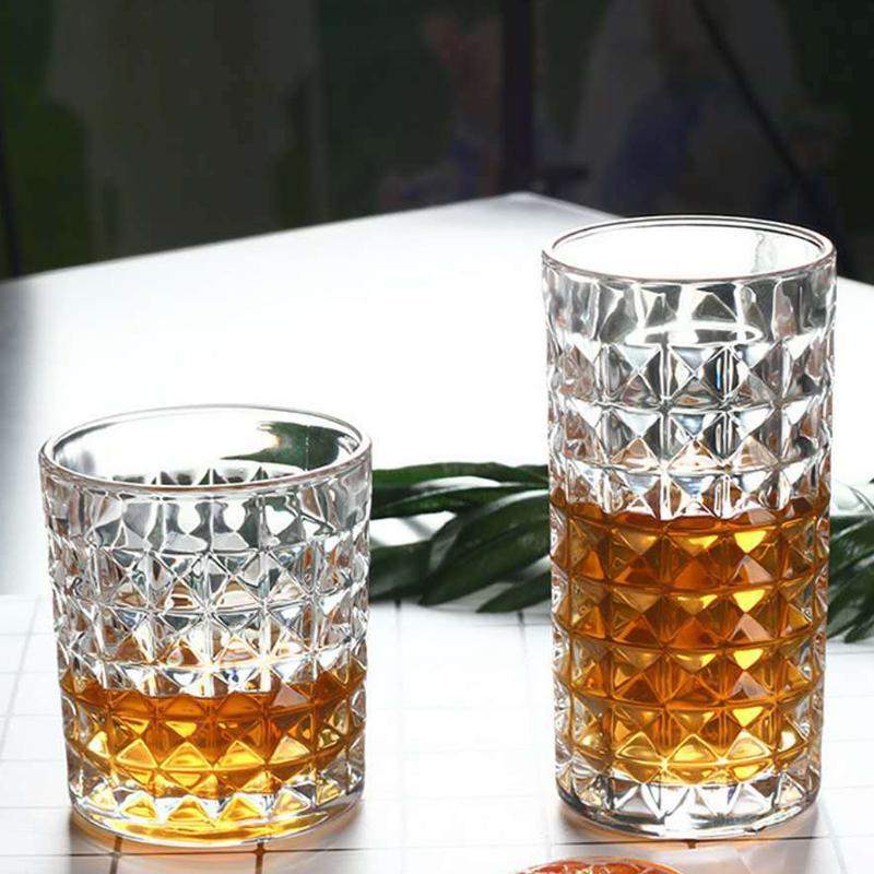 300 מ"ל/330 מ"ל זכוכית לאישה אמבוס יהלום בקבוק מים כוס ויסקי כלי שתייה לנשים כוסות מיץ כוסות ביתיות כוס משקה