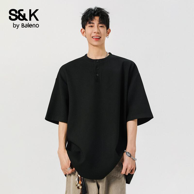Baleno Men s S&K Series Textured Crew Neck T-Shirt 2XL