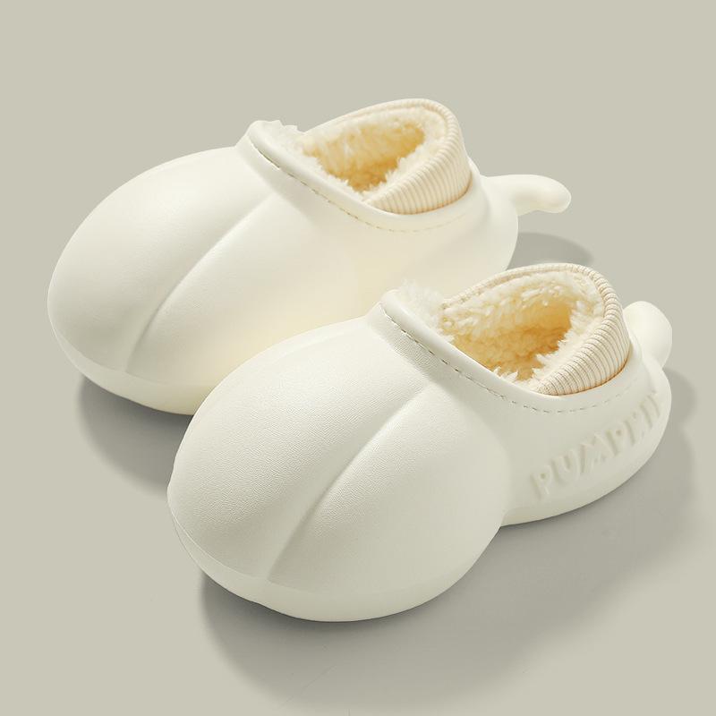 upper waterproof children's cotton drag girl middle and small children's non-slip plush slippers winter indoor warm bag root cotton classmate male