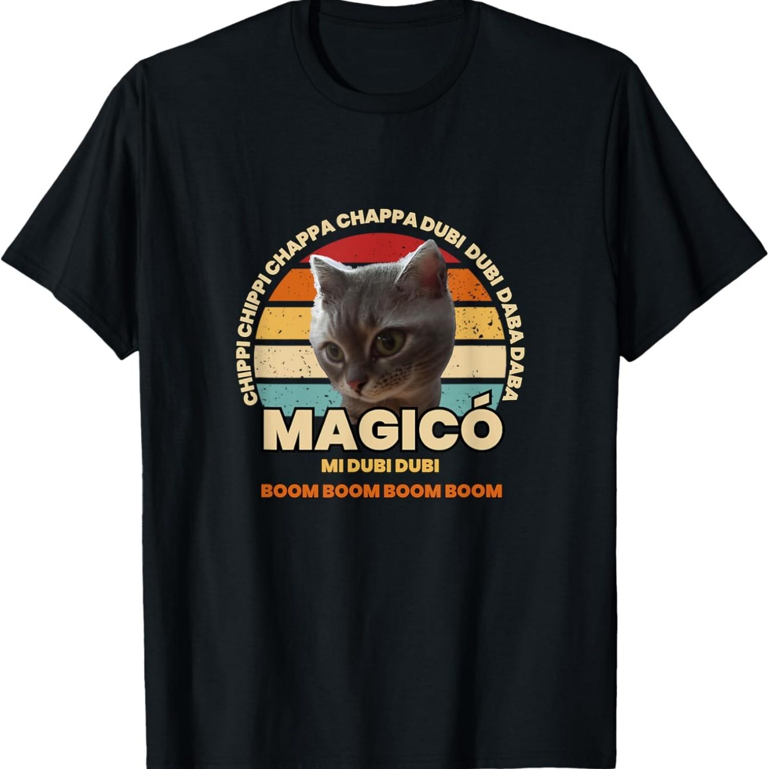 Chippi Chippi Chappa Chappa Dancing Cat Meme Men Women T-Shirt(1) S чёрный