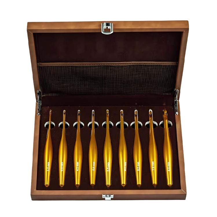 

Alumina Crochet Hook Set Detachable Designs Wood Handle For All Projects Multiple Size Storage Solution 1