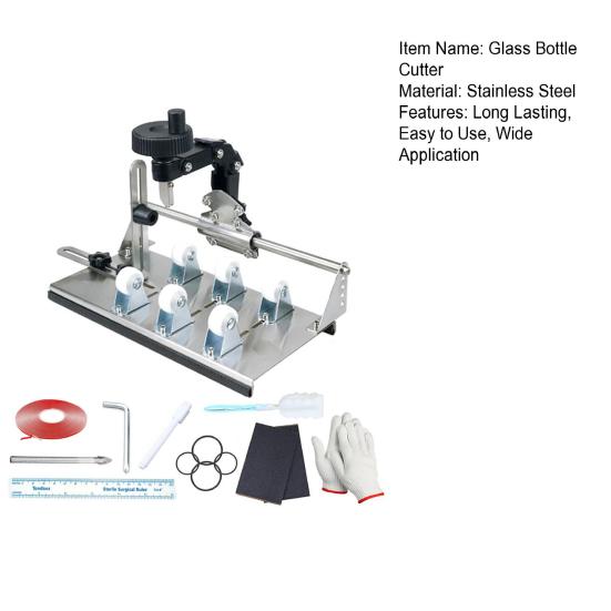 Glasflaschenschneider-Set, scharfes Klingendesign, präzises Schneiden, einfach zu bedienen
