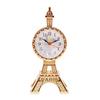 Tower Form Alarm Clock with Clear Face and European Finish for Shelf, Desk, Dresser, or Reading Area Display Home Use