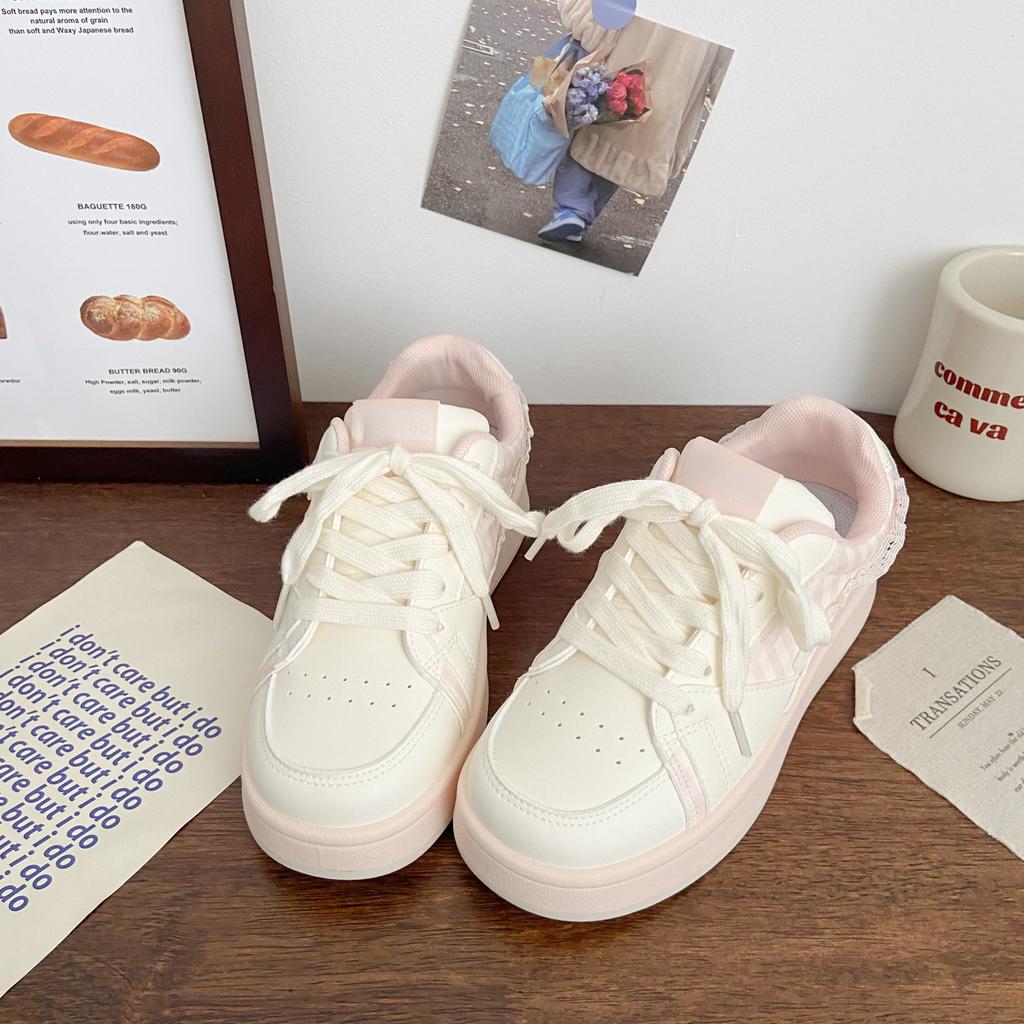 Rosa Plateau 22 Sommer Neu Schick Nischen Design Sport Atmungsaktiv Board Schuhe