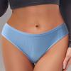 Cotton Thongs for Women Low Rise Sexy Ribbed No Show Ladies Panties Soft Breathable Stretch Underwear