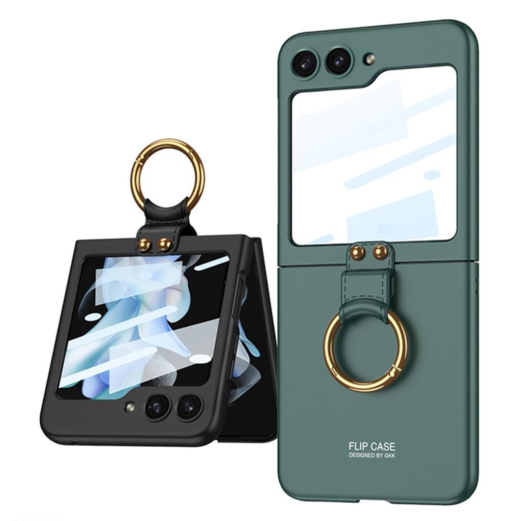 Luxury Case for Samsung Galaxy Z Flip 5  Ring Phone Case for Samsung Galaxy Z Flip 5 Shockproof Cover for Galaxy Z Flip 5 Camera Protection Case