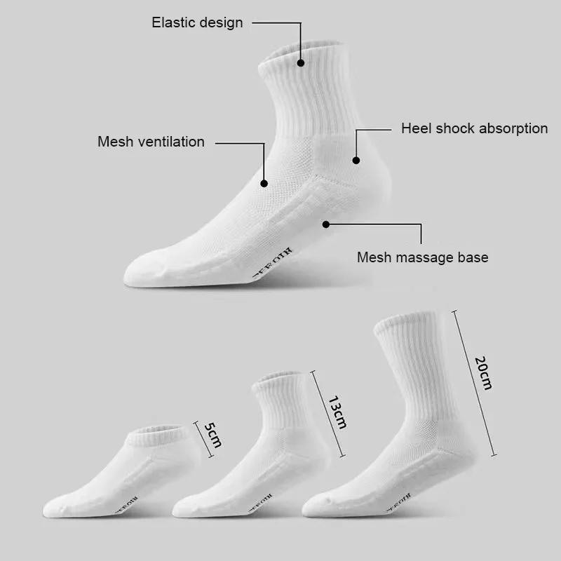 1pc 4pcs 5pcs 10pcs Socks Men's Cotton Spring Towel Bottom with Velvet Mid-tube White Stockings Thickened Sports Basketball Sock