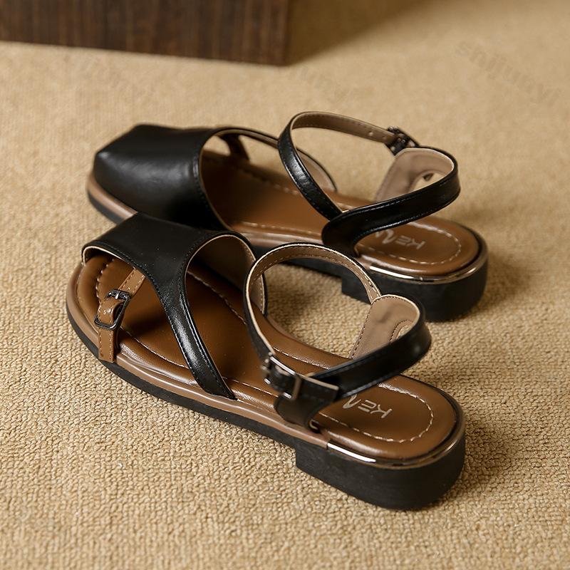 Fashion Women Sandals 2025 New Summer Flats Shoes Fashion Buckle Slingback Slippers Casual Sport Outdoors Woman Shoes Sandalias De Mujer