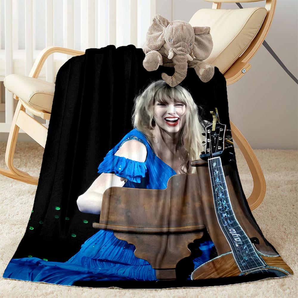 Taylor Swift Live Performance Flanelldecke - Weich und geeignet für Sofas, Betten, Büros, Reisen, alle Jahreszeiten, tolles Geschenk für Feiertage und Geburtstage.