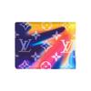 Louis Vuitton Carteira Multifuncional de Couro Monogram Sunset Tie-Dye Carteira Masculina Multicolor M80954
