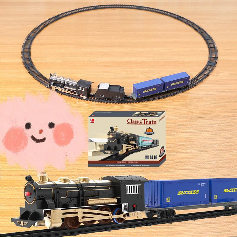 Electric Track Thomas Train Christmas High-speed Dinosaur Astronaut Kids Boy Toy Car Classic Track Car English Box