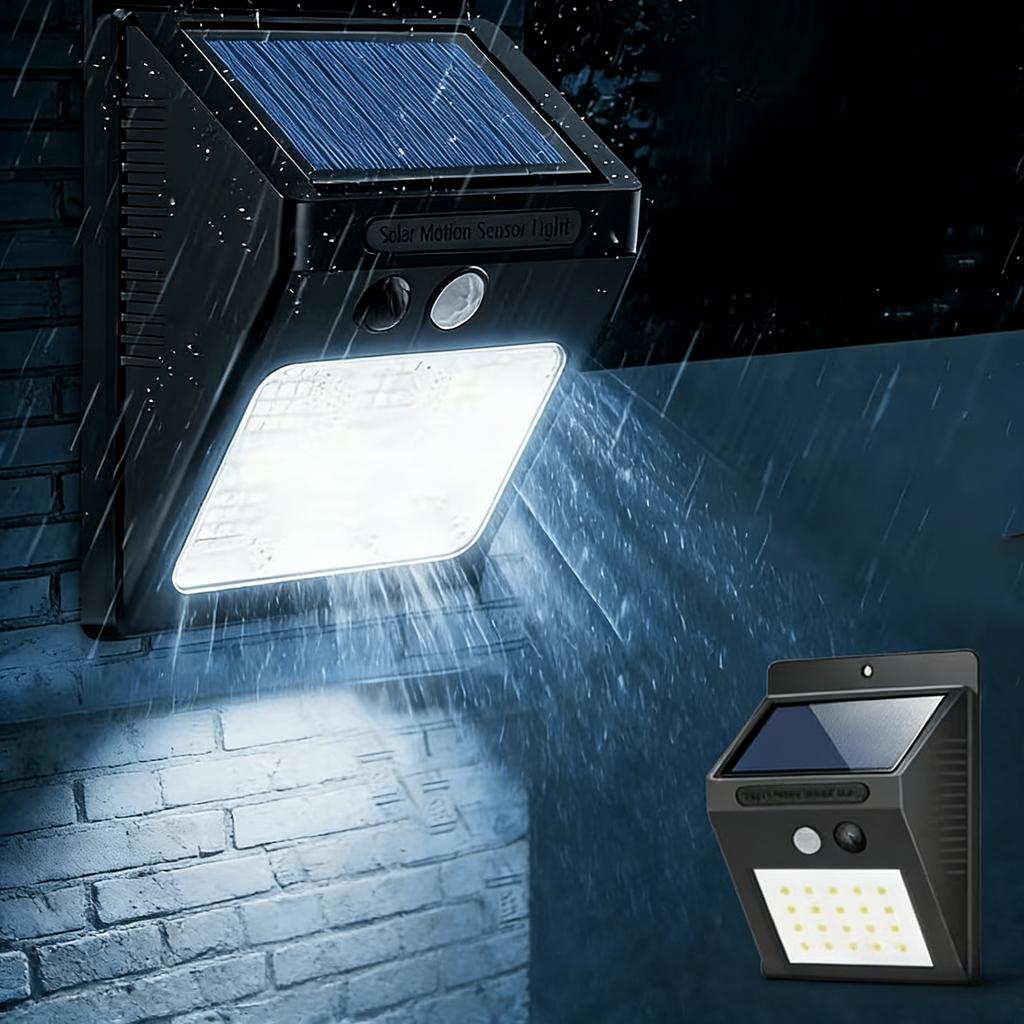 PIR Motion Sensor 20/30LED Sunlight control 3 sided Solar Energy Street light Yard Path Home Garden Solar Power lamp Wall Light
