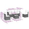 VidaXL Garden Lounge Set 6 Pcs with Grey Cushions Wicker 3217360