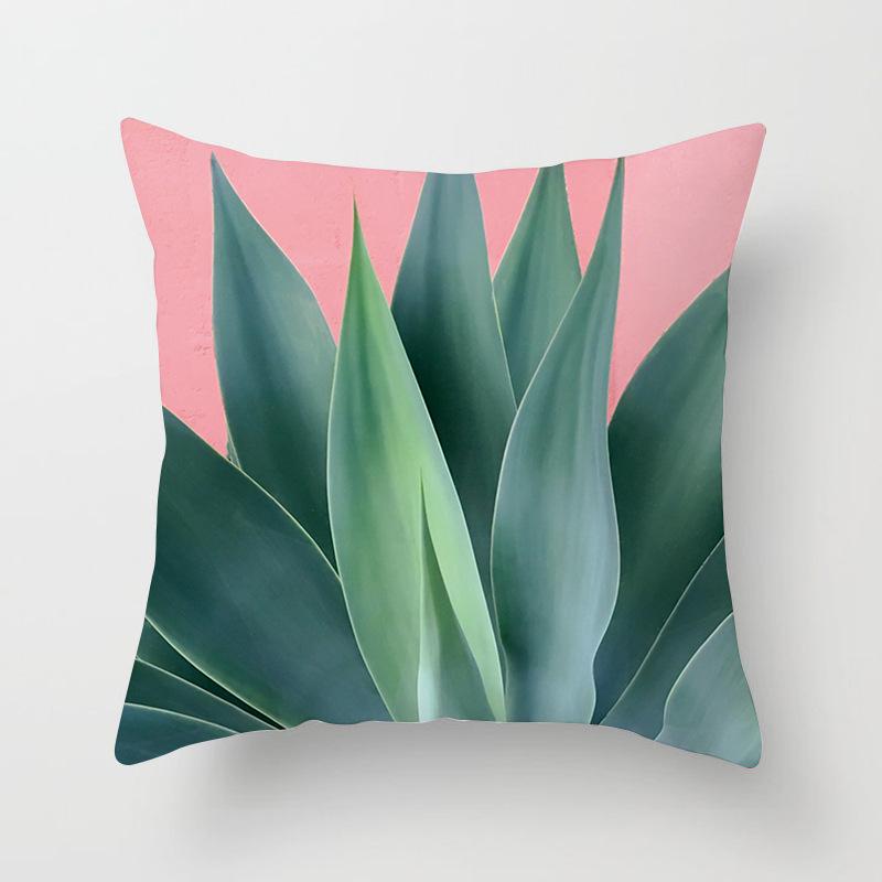 Ins Internet Celebrity Nordic Cactus Plant Peach Skin Car Sofa Pillow Cover Cushion Cover Home