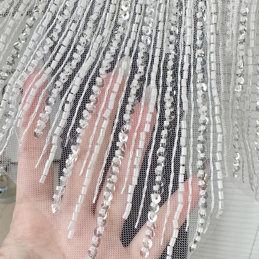 Eye-Catching Sequins Collar Applique for Clothes Dress Sewing Patches DIY Lapel Wedding Dress Decors Accessories