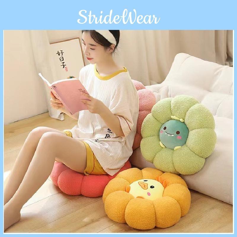 Teddy Toy Plush Animal Cushion Embroidered Design Children Room Reading Nook