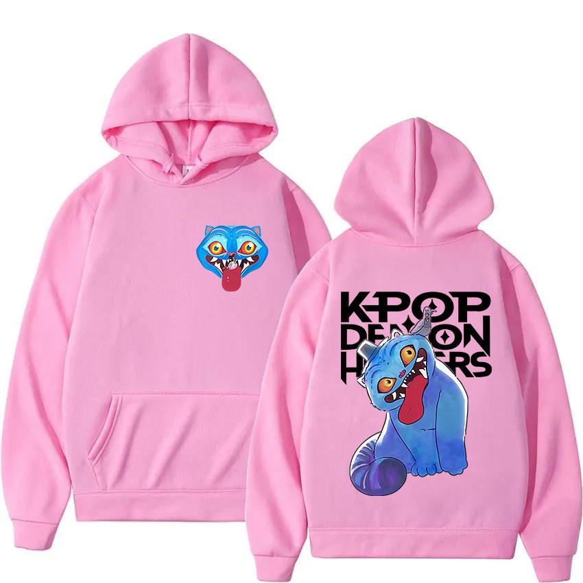 Cartoon K-pop Demon Hunters Graphic Print Hoodies Men Women Clothing Fleece Sweatshirt Fall Winter Long Sleeve Loose Pullover