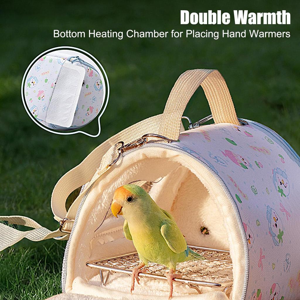 Bird Travel Carrier Portable Parrot Transport Box with Window Parrot Carrier for Parakeet Hiking Camping Conure Cockatiel Canary