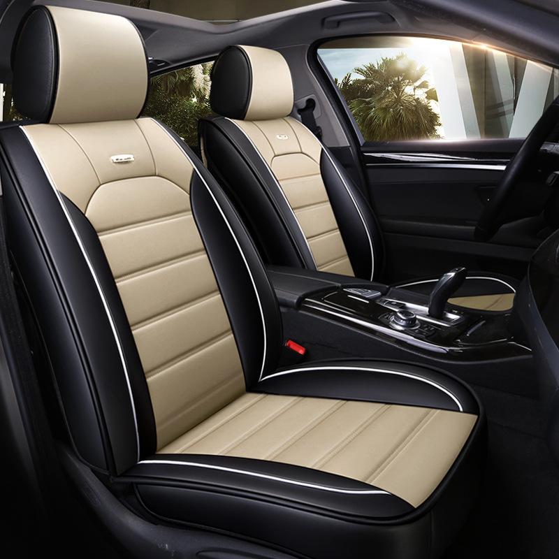Universal 5D PU Leather Front Seat Cover Car Seat Mat Waterproof Car Seat Protector Breathable