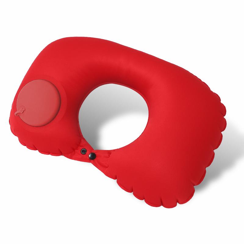 Automatyczna nadmuchiwana poduszka podróżna w kształcie litery U - Przenośna poduszka zapewniająca komfort w samolocie i na zewnątrz