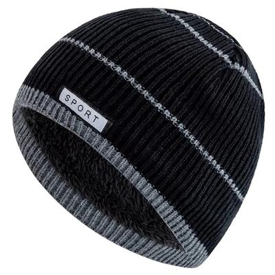 Unisex New Winter Hats Cap Plush Fur Lined Streetwear Warm Beanies For Man Woman Casual Winter Ski Knitted Hats