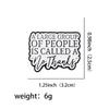 Motivational Cartoon Medal: Creative Metal Brooch with English Lettering for Clothing Accessories