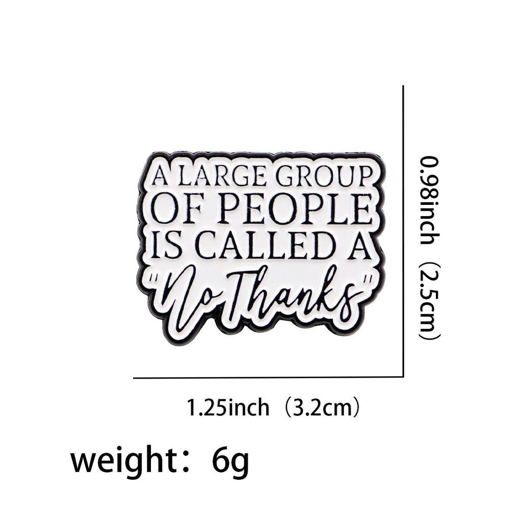Motivational Cartoon Medal: Creative Metal Brooch with English Lettering for Clothing Accessories