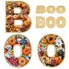Halloween Bamboo Letter Tray Set “BOO” – Wooden Party Platter For Snacks, Candy, Charcuterie & Holiday Decor