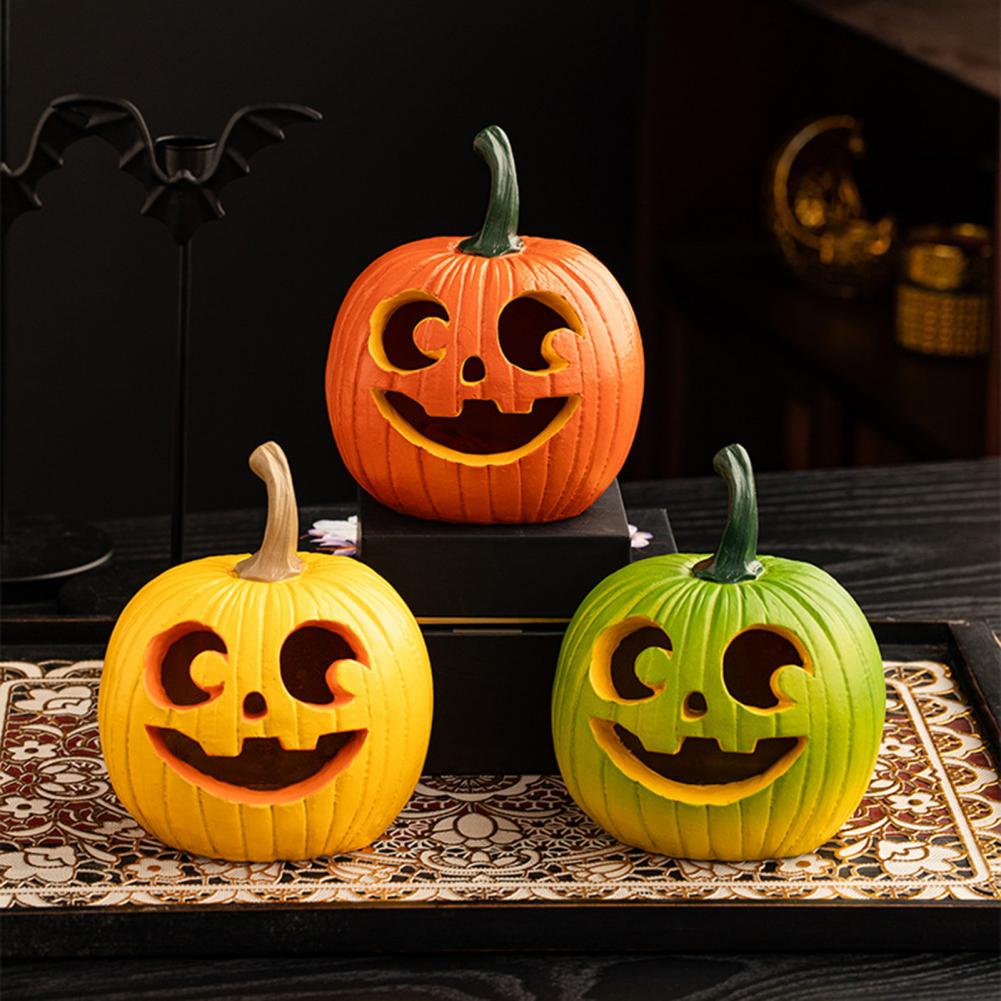 Kürbisfigur Halloween Dekoration Halloween Esstisch Dekoration Gruselige Kürbisfigur Handgefertigt für Bauernhaus für Zuhause