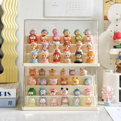 Průhledný prachotěsný stojan a úložný box Mengli pro figurky a panenky Pop Mart