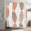 Modern Style Shower Curtain with Colorful Abstract Design for Bathroom Decoration Peach Brown 3D Printed Fabric Waterproof Showe