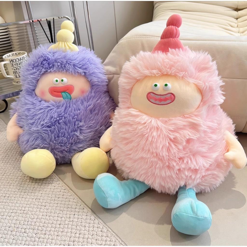 Adorable Plush Monster Pillow Soft Stuffed Toy With Cute Features For Comfort