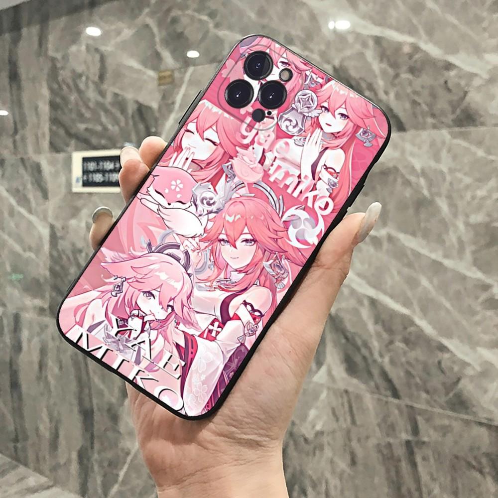 Genshin Impact Yae Miko Phone Case For IPhone 15 14 11 12 13 Mini Pro XS Max Cover 6 7 8 Plus X XR SE 2020 Funda Shell